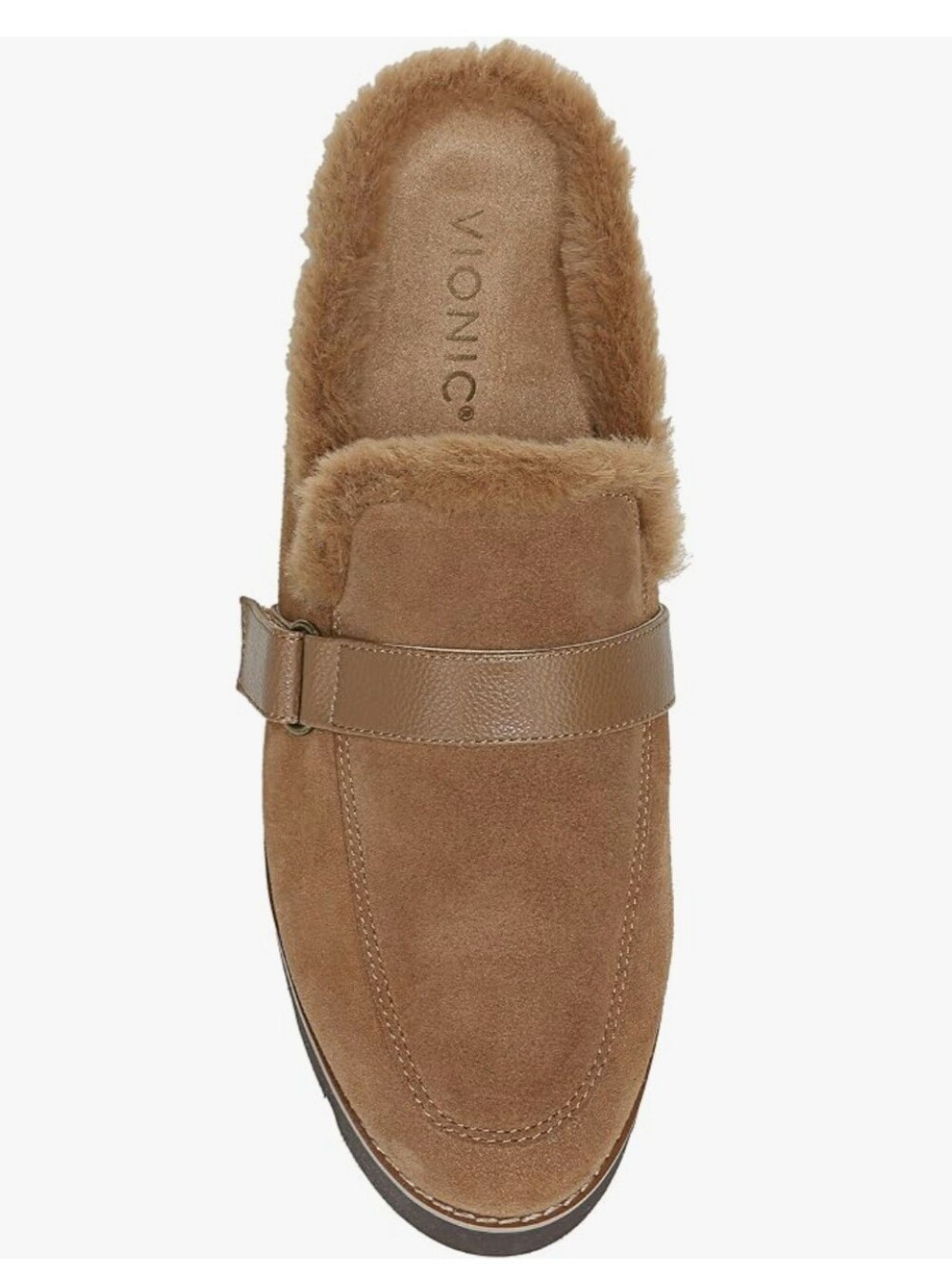 Vionic Womens Charm Kailen Faux Shearling Fuzzy Mules Size 7 - Picture 4 of 16